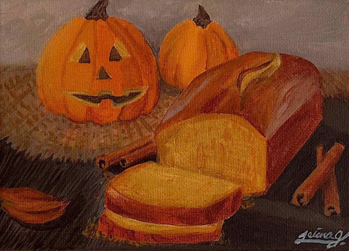 Cozy Pumpkin Bread | Witchtober Challenge Day 20 | Original Halloween Art