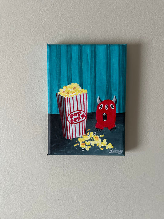 Monster Popcorn | Witchtober Challenge Day 12 | Original Halloween Art