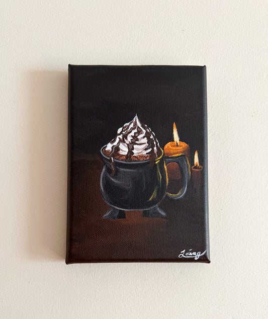 Witch’s Brew Hot Chocolate l Witchtober Day 4 | Original Halloween Art