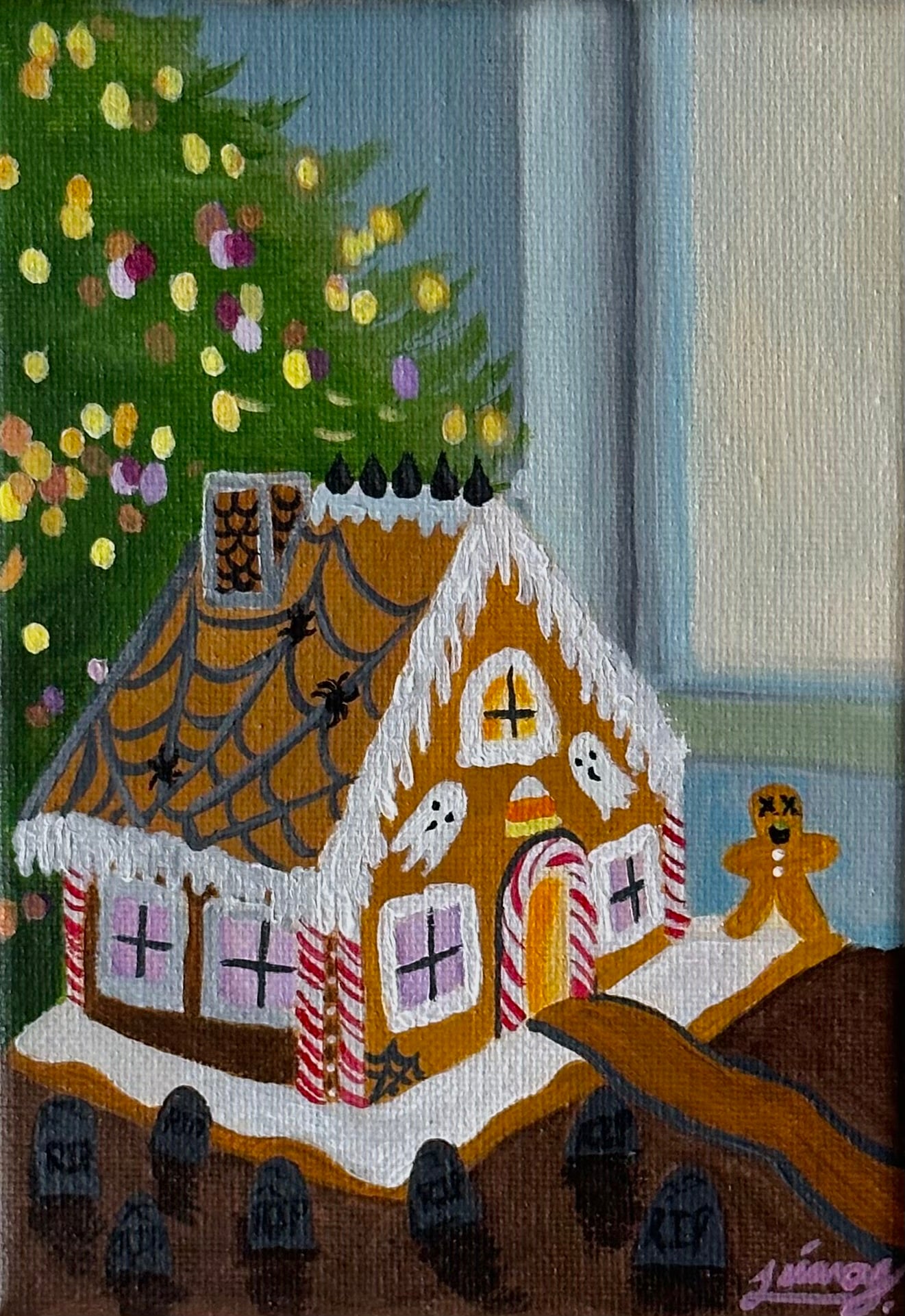 Haunted Gingerbread House | Witchtober Challenge Day 19 | Original Halloween Art