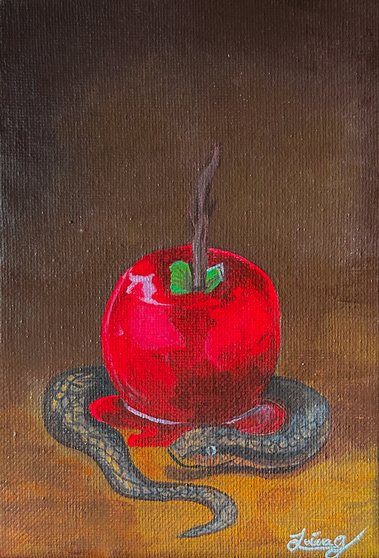 Candy Apple l Witchtober Day 2 | Original Halloween Art