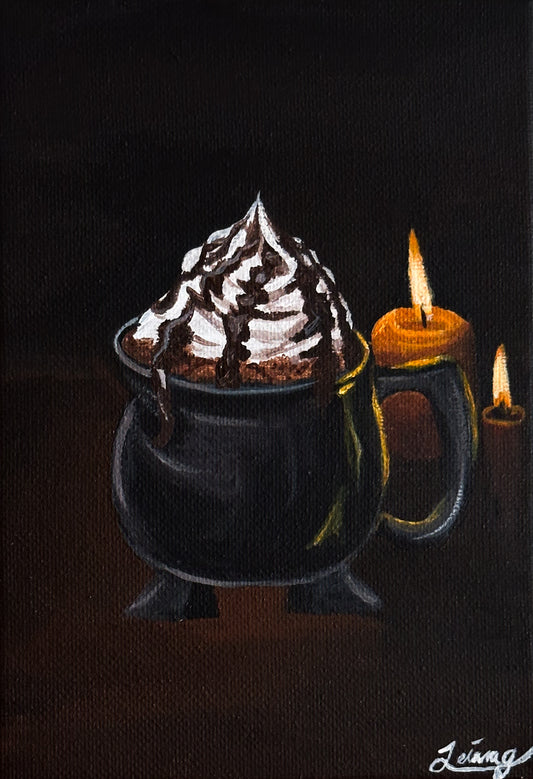 Witch’s Brew Hot Chocolate l Witchtober Day 4 | Original Halloween Art