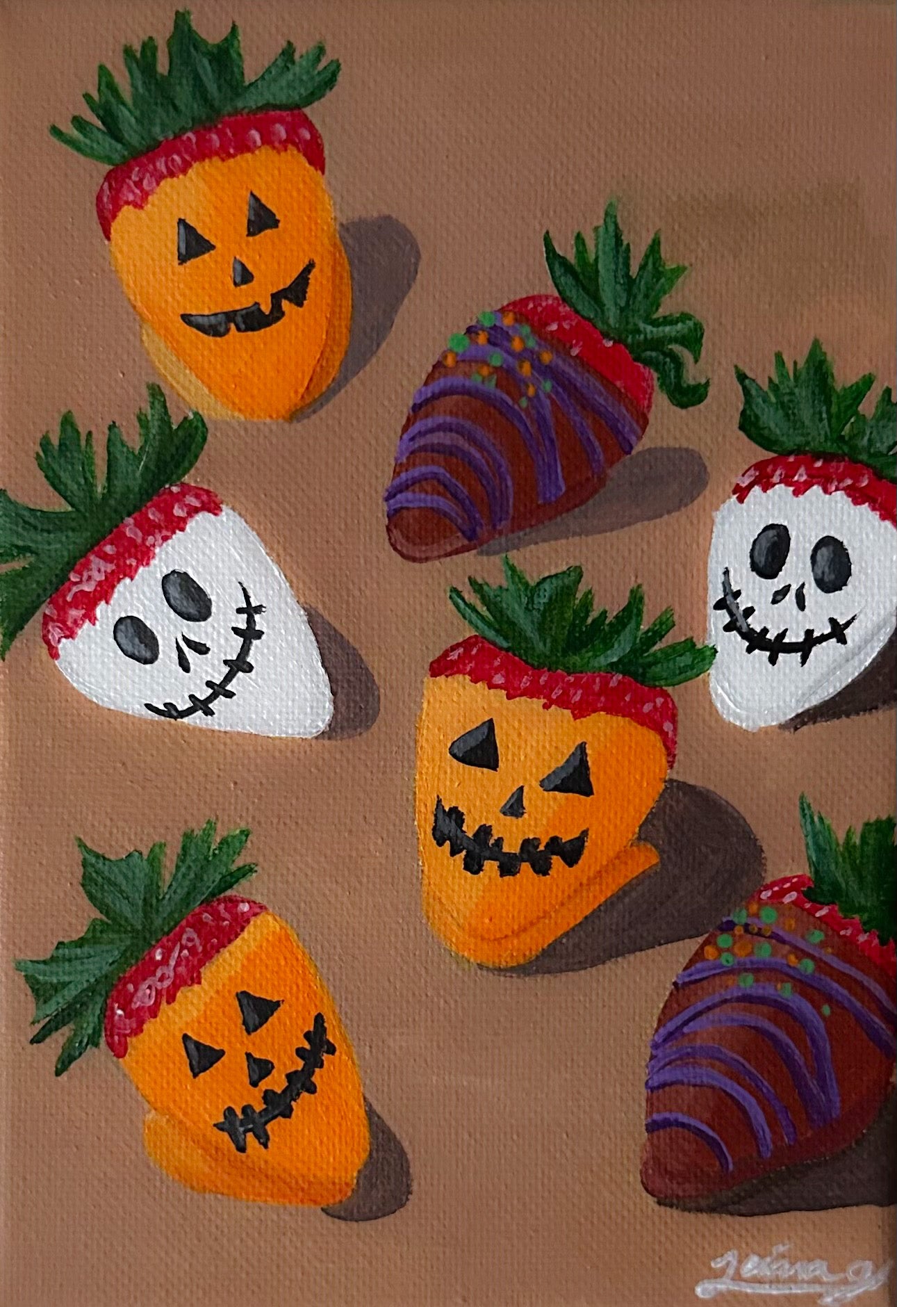 Chocolate Covered Strawberries | Witchtober Challenge Day 13 | Original Halloween Art