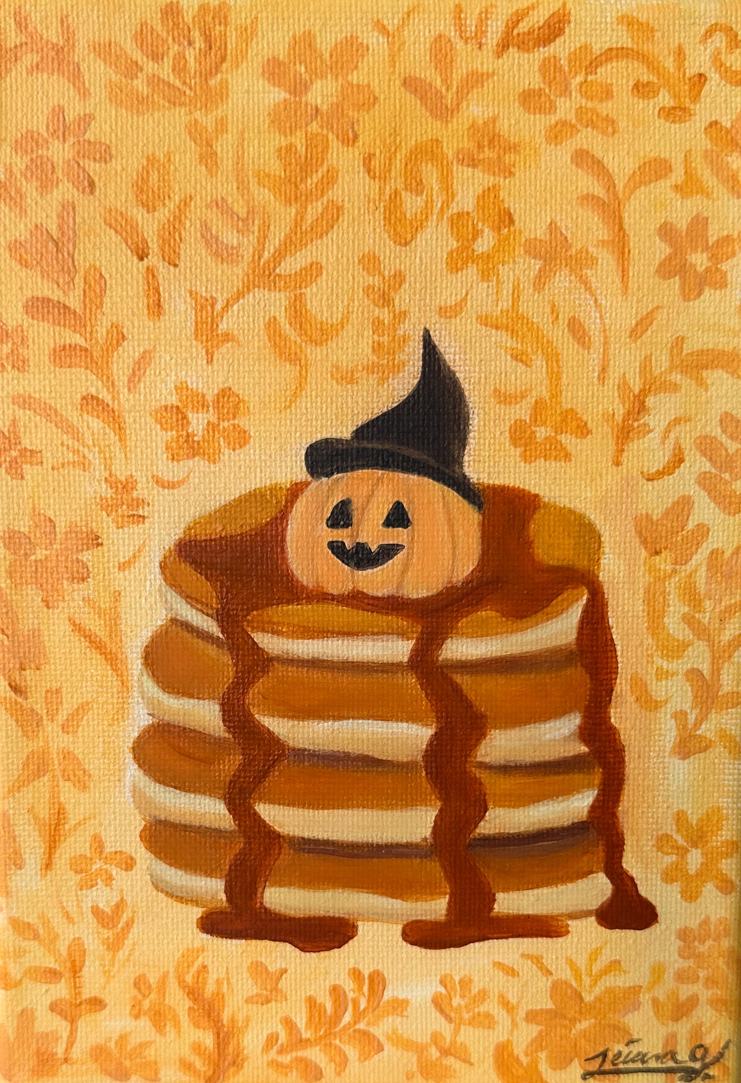 Pumpkin Pancakes | Witchtober Challenge Day 26 | Original Halloween Art