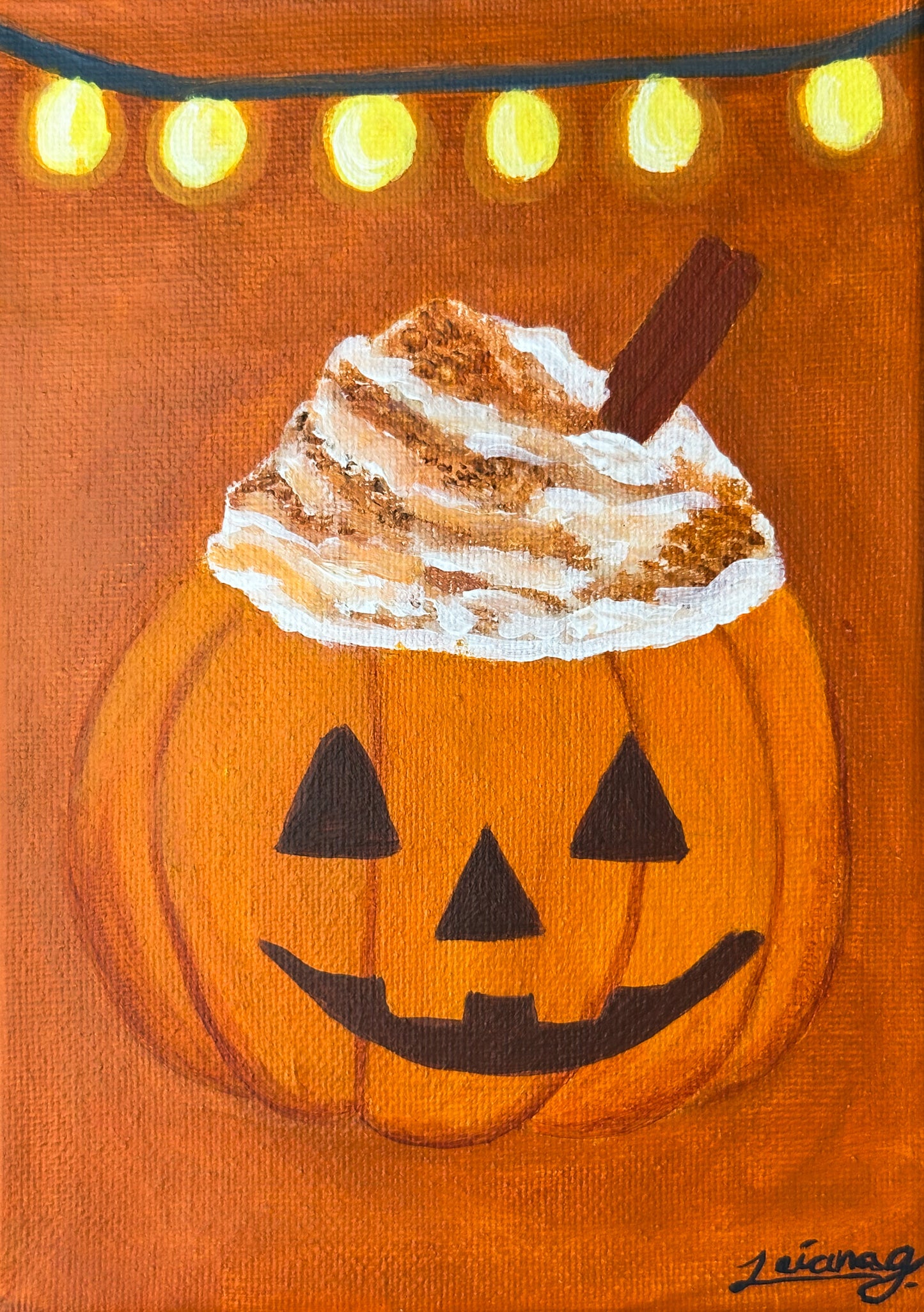 Pumpkin Bowl PSL | Witchtober Challenge Day 28 | Original Halloween Art