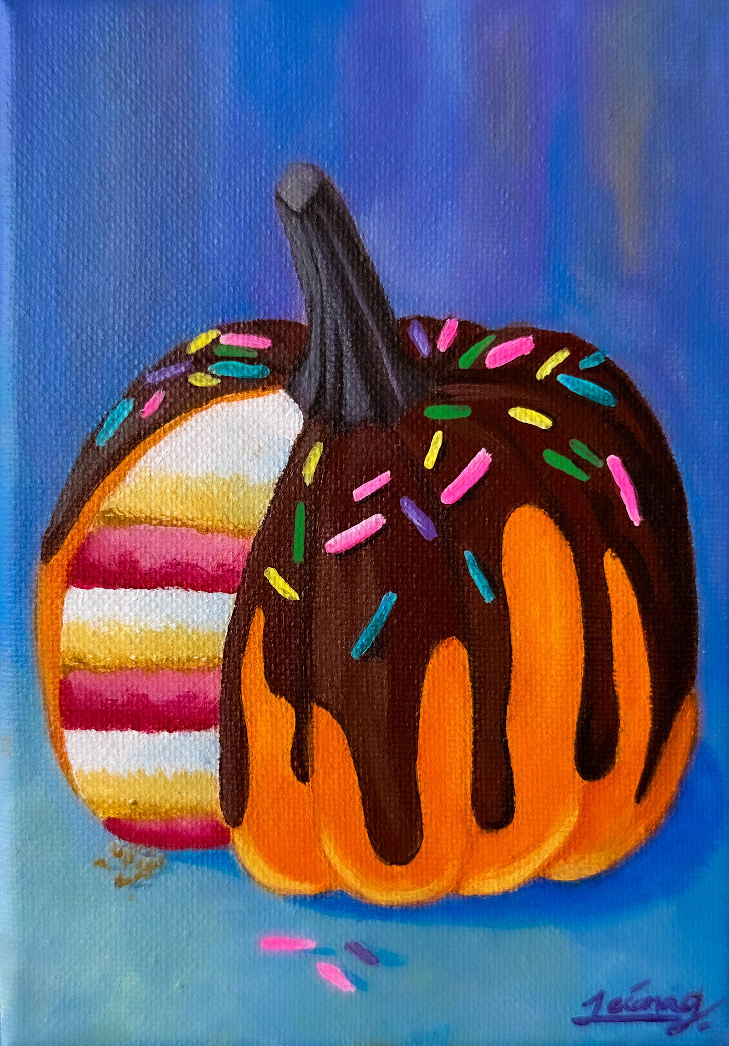 Pumpkin Cake | Witchtober Challenge Day 25 | Original Halloween Art