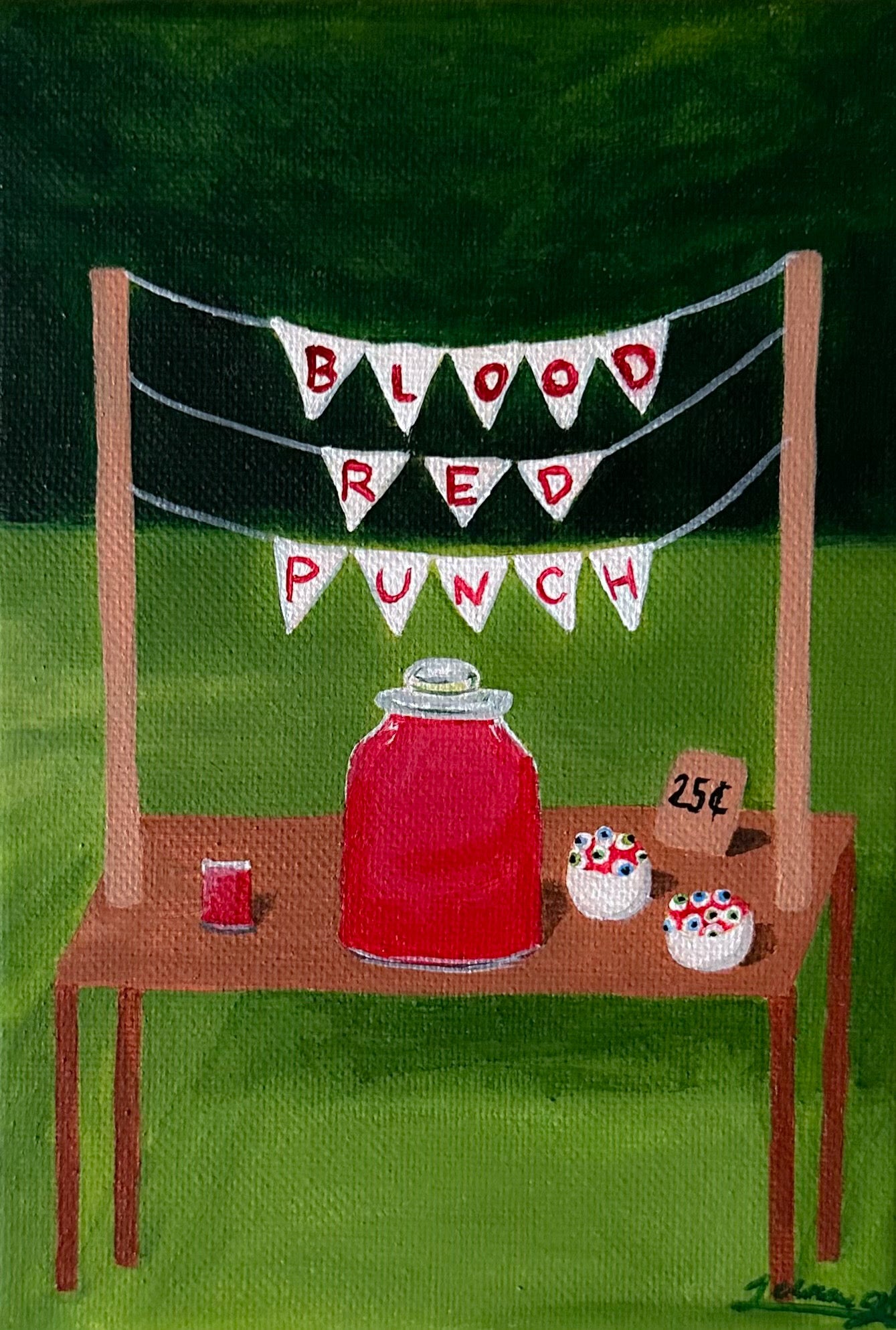 Blood Red Punch | Witchtober Challenge Day 23 | Original Halloween Art