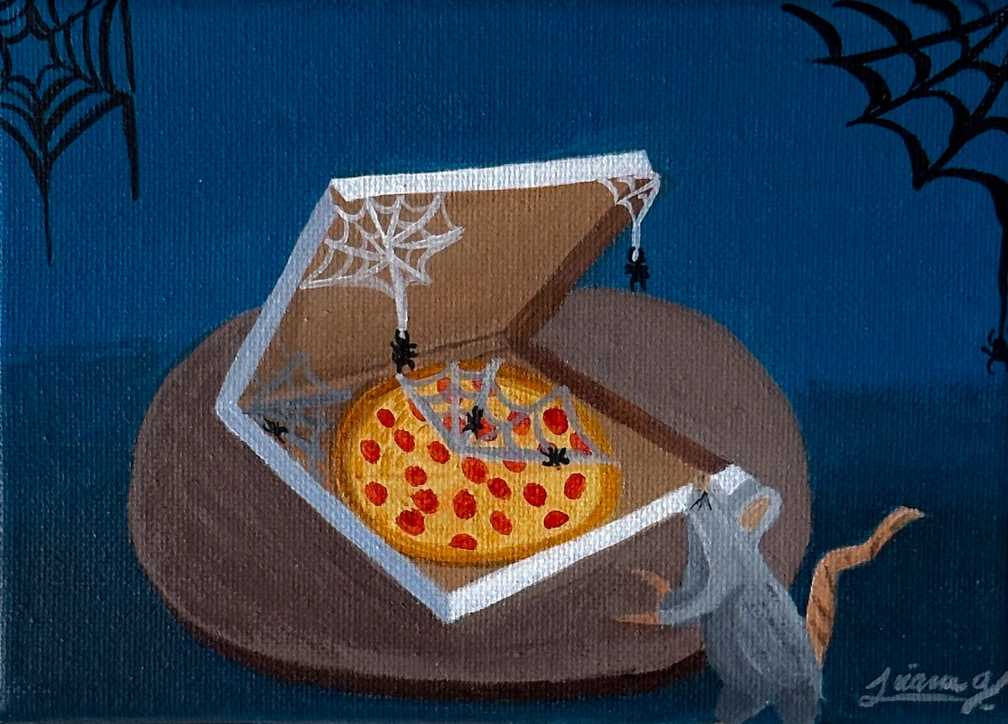 Spiderweb Pizza | Witchtober Challenge Day 21 | Original Halloween Art